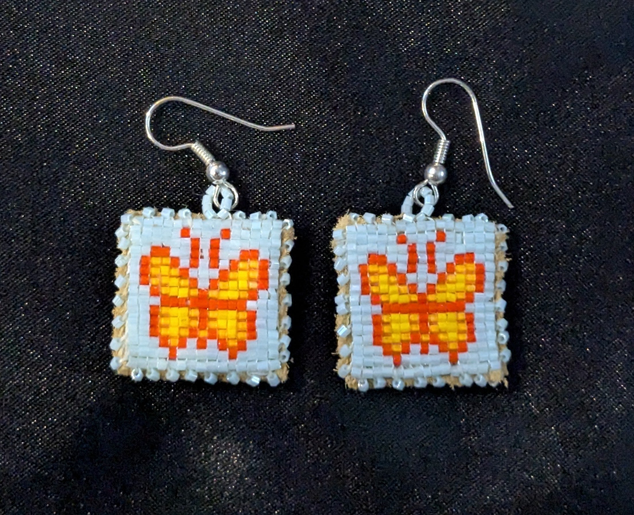 Hex and Delica Beaded Earrings – Chris Crosby's Purple Coyote
