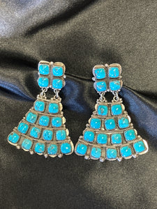 Sleeping Beauty Turquoise & Sterling Earrings