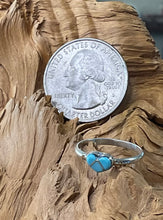 Sterling Silver Heart Inlay Ring w/ Sleeping Beauty Turquoise