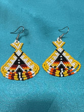 Brick Stitch Beaded Dangle Earrings