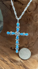 Sterling Silver w/Opal Cross Necklace