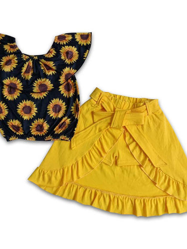 Sunflower shirt match shorts skirt