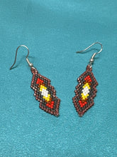 Brick Stitch Beaded Dangle Earrings