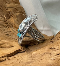 Sterling Silver w/ Sleeping Beauty Turquoise Cowboy Hat Ring size 5