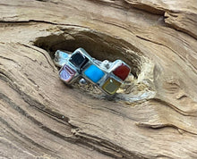 Sterling Silver w/ Multi Color Stones Ring size 5.5