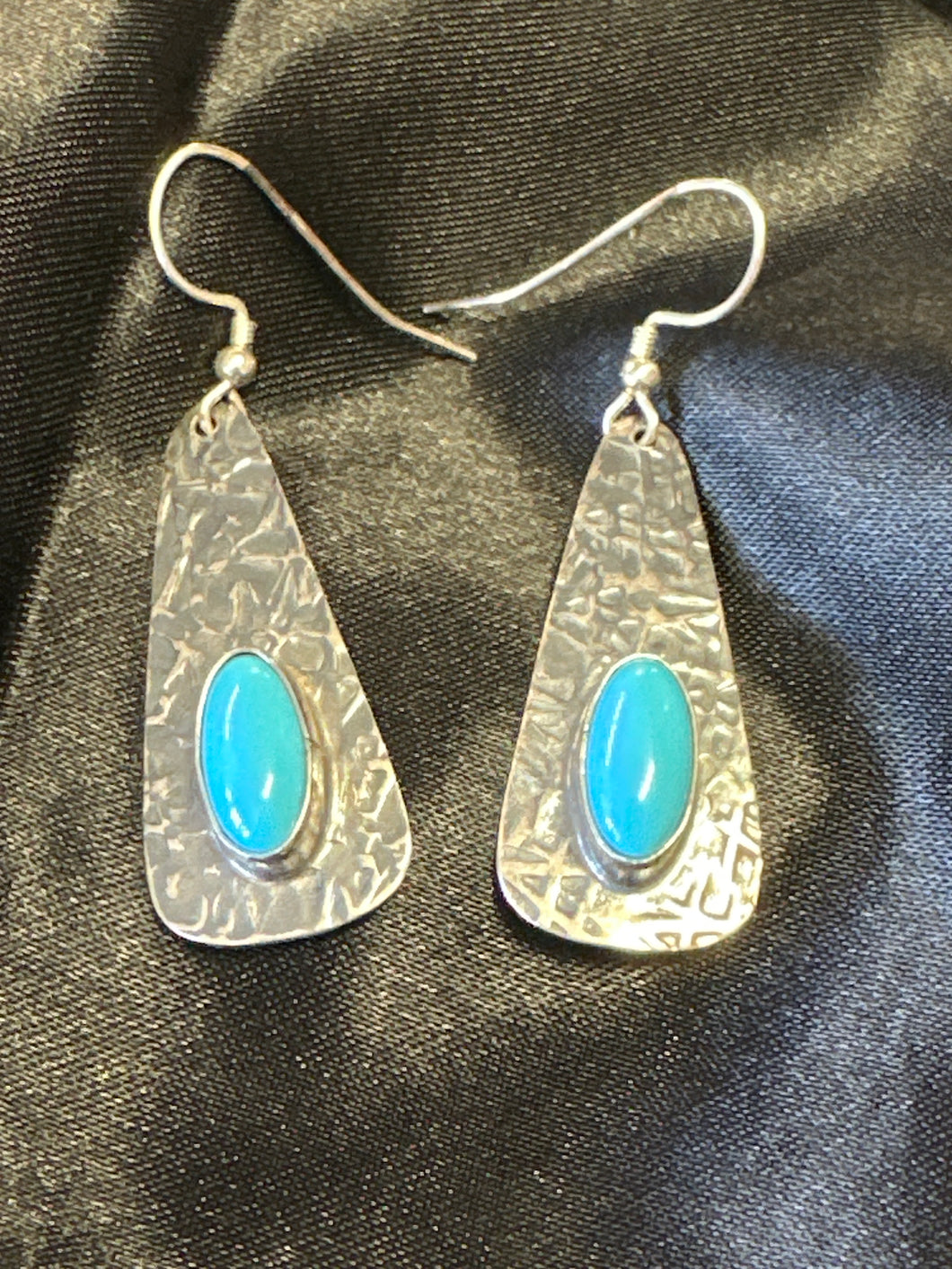 Sleeping Beauty Turquoise & Sterling Earrings