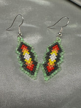 Brick Stitch Beaded Dangle Earrings