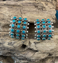 Vintage Sterling Silver w/Turquoise Screw-Back Earrings