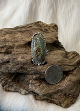 Sterling Silver w/ Manassa Turquoise Ring size 8.5