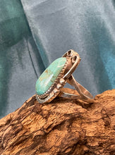 Sterling Silver w/Nevada Green Turquoise Ring size 7.5