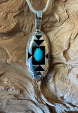Sterling Silver Pendant w/ Sleeping Beauty Turquoise