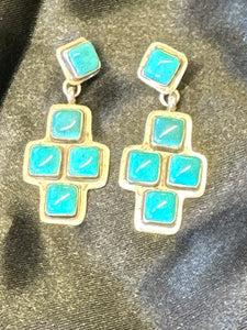 Sleeping Beauty Turquoise & Sterling Earrings