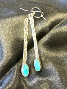 Sleeping Beauty Turquoise & Sterling Earrings