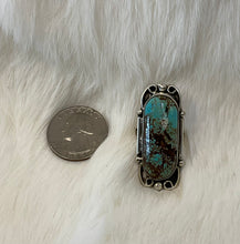 Sterling Silver w/Manassa Turquoise Ring size7