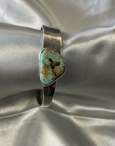 White Horse Turquoise & Sterling Silver Bracelet