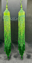 Beaded Dangle Earrings 5"
