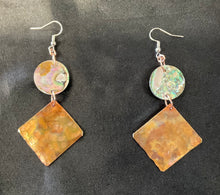 Copper Dangle Earrings w/ Embellishments