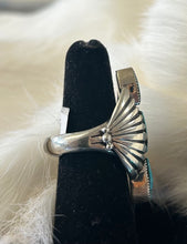 Sterling Silver Three Stone Morenci Turquoise Ring size 7