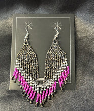 Beaded Dangle Fringe Earrings