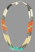 Santo Domingo Five-Strand Heishi Necklace 18"