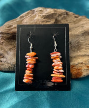 Orange Spiney Dangle Earrings