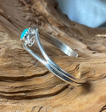 Sterling Silver Baby Cuff Bracelet w/ Kingman Turquoise