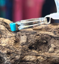 Sterling Silver Inlay Ring w/ Sleeping Beauty Turquoise size7.5