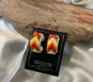 Beaded Hoop Earrings
