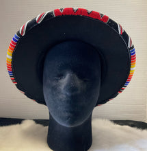 Beaded Black Fedora