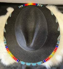 Beaded Black Fedora