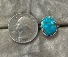 Thunder Mt. Turquoise Sterling Silver Ring Sz.7.5