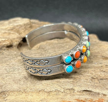 Multicolor Stone's Sterling Silver Bracelet