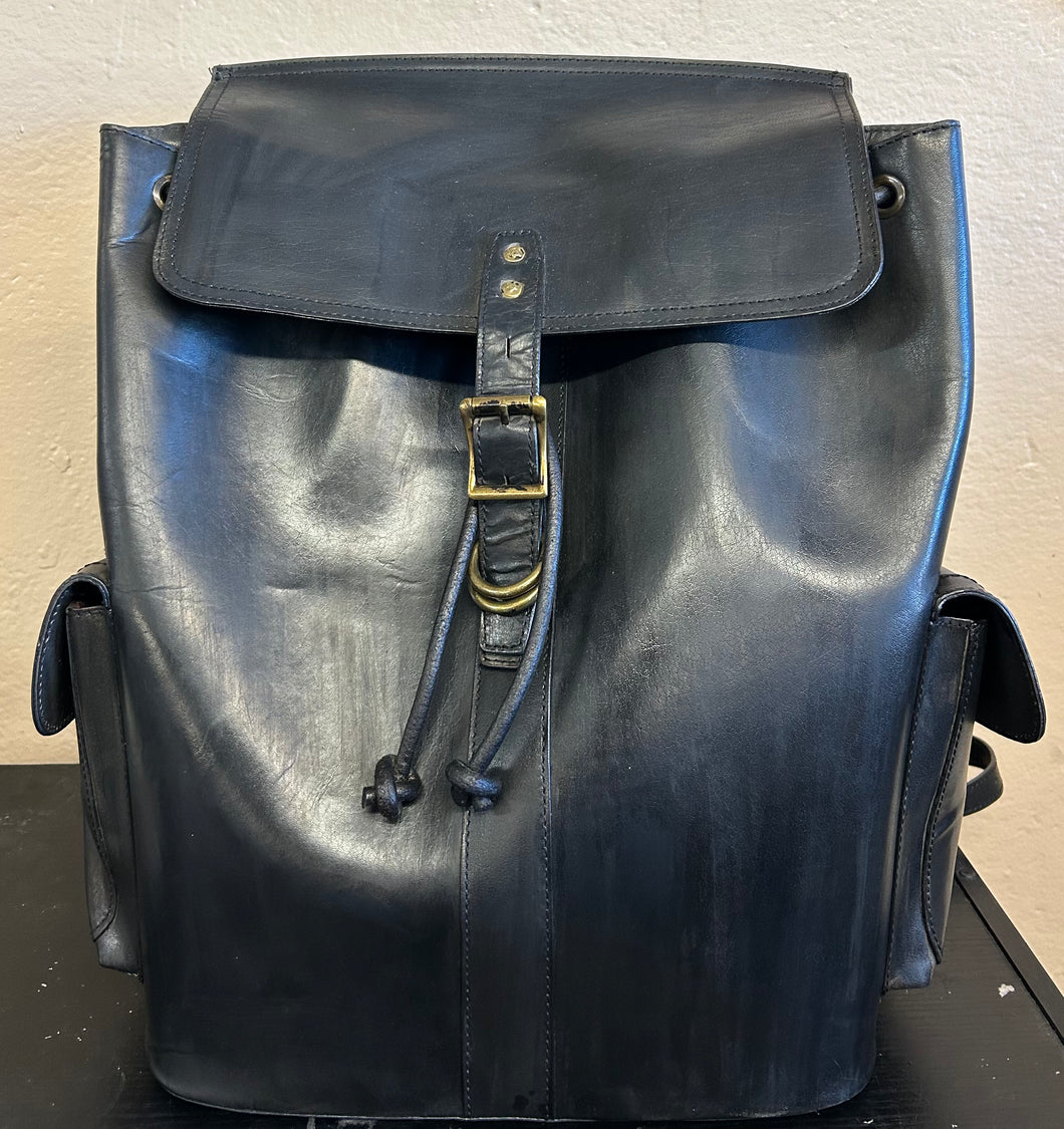 Black Leather Backpack