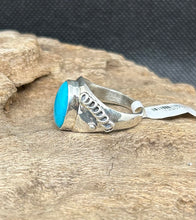 Kingman Turquoise Sterling Silver Men's Rings