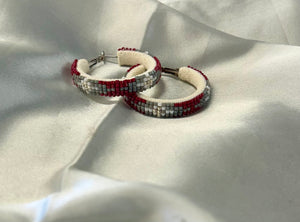 Beaded Hoop Earrings*