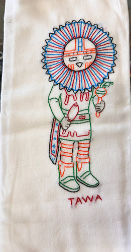 Hand Embroidered Tea Towels