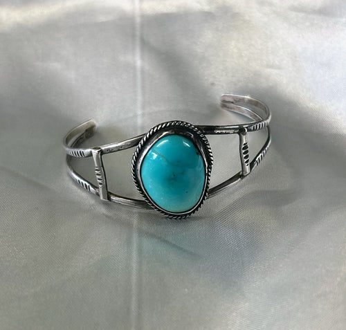 Blue Bird Turquoise & Sterling Silver Bracelet