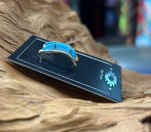 Zuni Sterling Silver Stud Earrings w/ Sleeping Beauty Turquoise