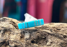 Sterling Silver Inlay Ring w/ Sleeping Beauty Turquoise size7.5