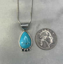 Sterling Silver Necklace w/ Sleeping Beauty Turquoise