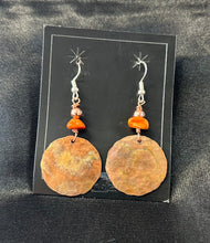Copper Dangle Earrings w/ Embellishments