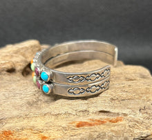 Multicolor Stone's Sterling Silver Bracelet