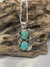 Sterling Silver Pendant w/ Nevada Green Turquoise