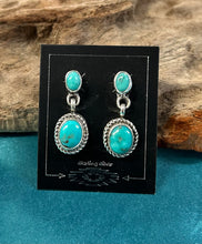 Kingman Turquoise Sterling Silver Earrings
