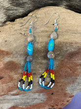 Corn Bead Dangle Earrings