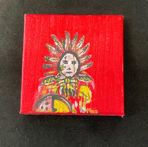 Original  Painted Canvas Magnet By Seth Kingfisher