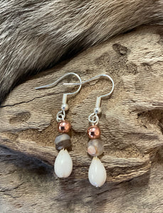 Corn Bead Dangle Earrings