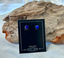 Turquoise & Different Stone Sterling Silver Small Stud Earrings