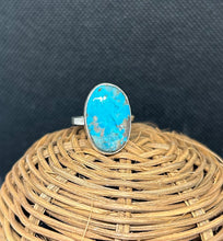 Morenci Turquoise Sterling Silver Ring  sz.6.5