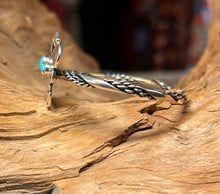 Sterling Silver Butterfly Bracelet w/ Sleeping Beauty Turquoise